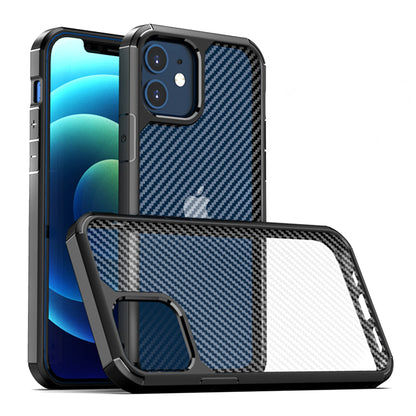 Capa para Apple iPhone 12 / 12 Pro, Techsuit, CarbonFuse, Preta