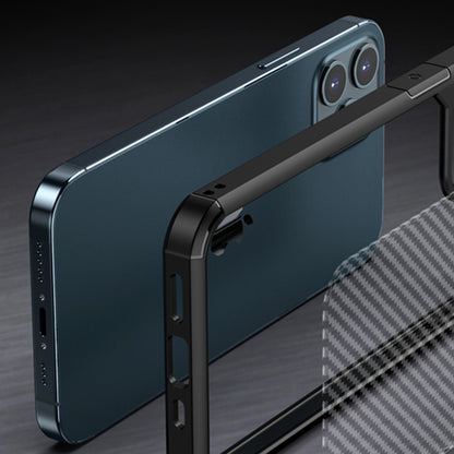 Capa para Apple iPhone 12 / 12 Pro, Techsuit, CarbonFuse, Preta