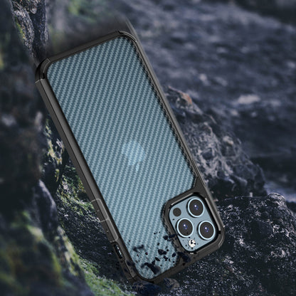 Capa para Apple iPhone 12 / 12 Pro, Techsuit, CarbonFuse, Preta