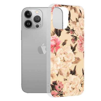 Capa para Apple iPhone 13 Pro Max, Techsuit, Marble, Bege