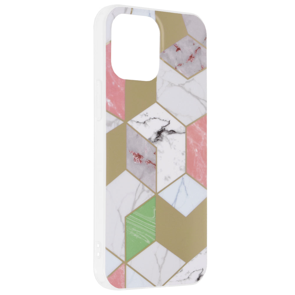 Capa para Apple iPhone 13 Pro Max, Techsuit, Marble, Roxo