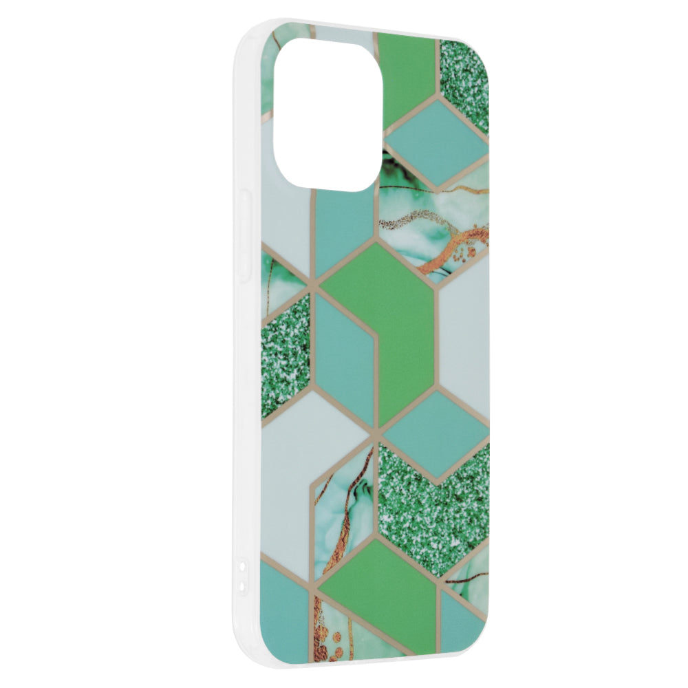 Capa para Apple iPhone 13 Pro Max, Techsuit, Marble, Verde