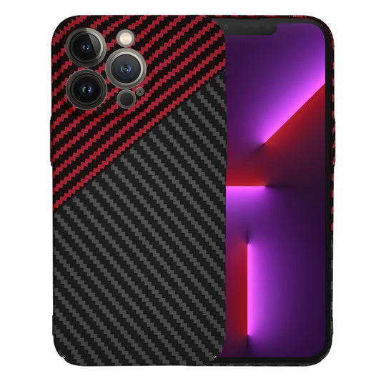 Capa para Apple iPhone 13 Pro, Techsuit, Carbonite FiberShell, Preto Vermelho