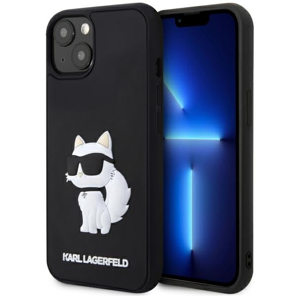 Capa para Apple iPhone 14 Plus, Karl Lagerfeld, 3D Rubber Choupette, Preta