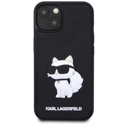 Capa para Apple iPhone 14 Plus, Karl Lagerfeld, 3D Rubber Choupette, Preta