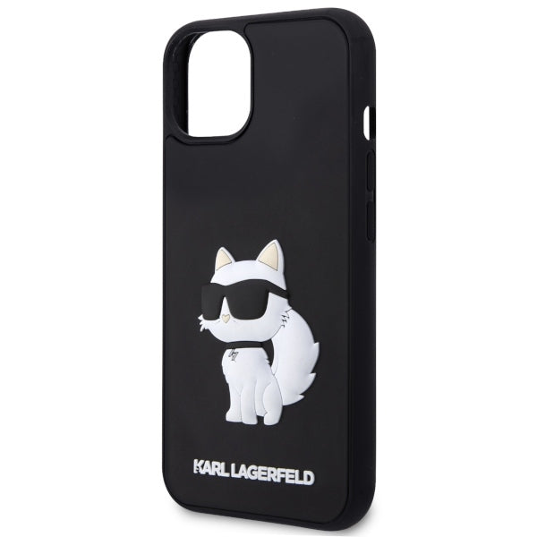 Capa para Apple iPhone 14 Plus, Karl Lagerfeld, 3D Rubber Choupette, Preta