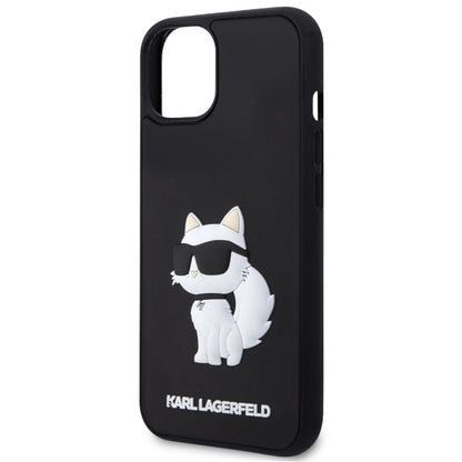 Capa para Apple iPhone 14 Plus, Karl Lagerfeld, 3D Rubber Choupette, Preta