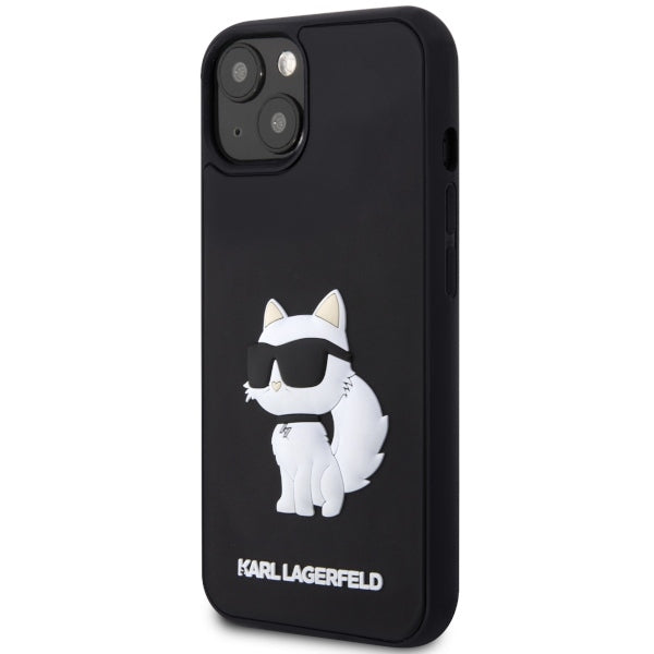 Capa para Apple iPhone 14 Plus, Karl Lagerfeld, 3D Rubber Choupette, Preta