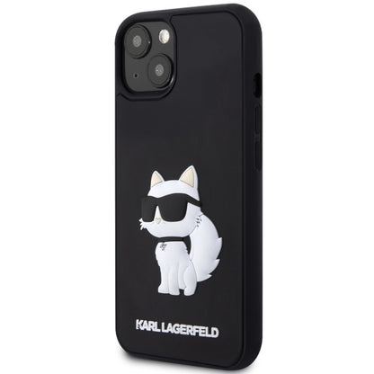 Capa para Apple iPhone 14 Plus, Karl Lagerfeld, 3D Rubber Choupette, Preta