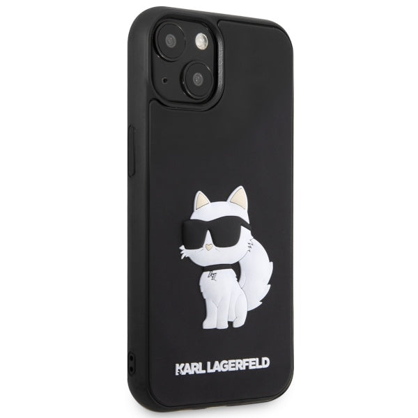 Capa para Apple iPhone 14 Plus, Karl Lagerfeld, 3D Rubber Choupette, Preta