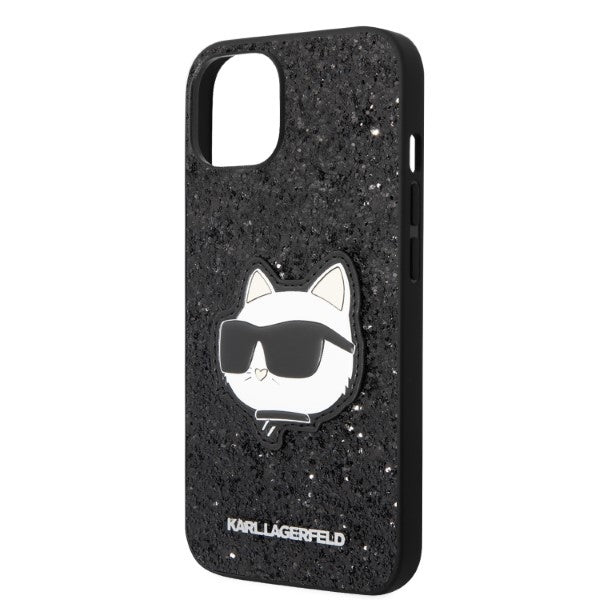 Capa para Apple iPhone 14 Plus, Karl Lagerfeld, Glitter Choupette Patch, Preta