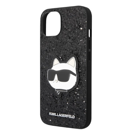 Capa para Apple iPhone 14 Plus, Karl Lagerfeld, Glitter Choupette Patch, Preta