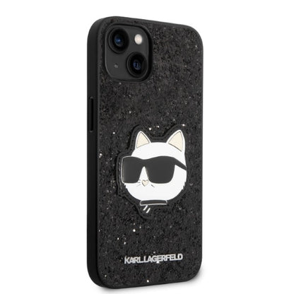Capa para Apple iPhone 14 Plus, Karl Lagerfeld, Glitter Choupette Patch, Preta