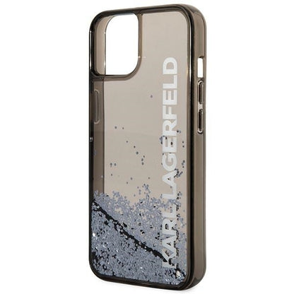 Capa para Apple iPhone 14 Plus, Karl Lagerfeld, Liquid Glitter KL Logo, Preta
