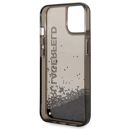 Capa para Apple iPhone 14 Plus, Karl Lagerfeld, Liquid Glitter KL Logo, Preta