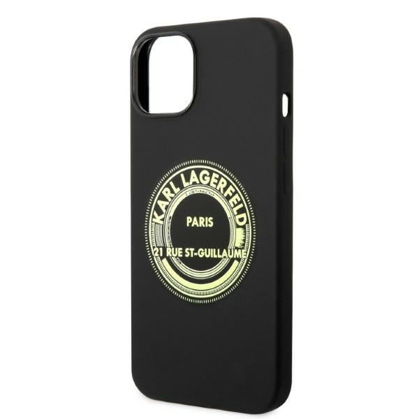 Capa para Apple iPhone 14 Plus, Karl Lagerfeld, Silicone RSG, Preta