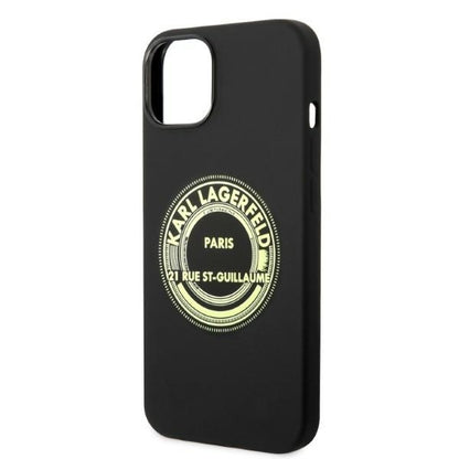 Capa para Apple iPhone 14 Plus, Karl Lagerfeld, Silicone RSG, Preta