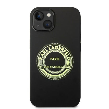 Capa para Apple iPhone 14 Plus, Karl Lagerfeld, Silicone RSG, Preta