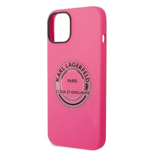Capa para Apple iPhone 14 Plus, Karl Lagerfeld, Silicone RSG, Rosa