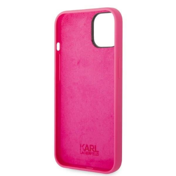 Capa para Apple iPhone 14 Plus, Karl Lagerfeld, Silicone RSG, Rosa