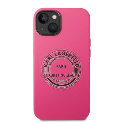 Capa para Apple iPhone 14 Plus, Karl Lagerfeld, Silicone RSG, Rosa