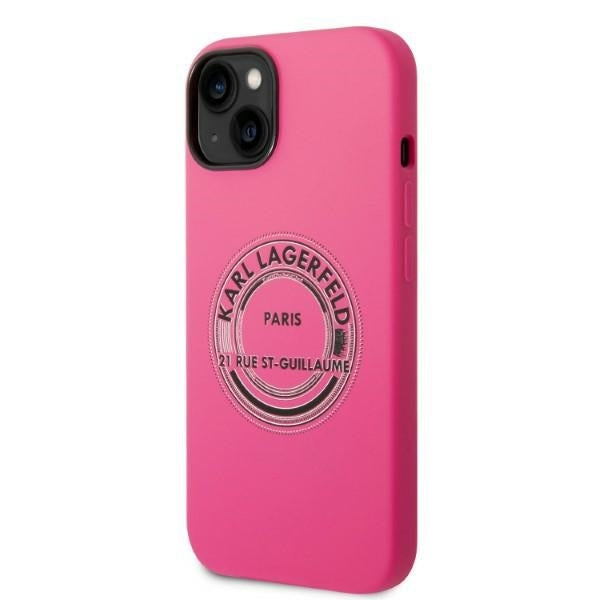 Capa para Apple iPhone 14 Plus, Karl Lagerfeld, Silicone RSG, Rosa