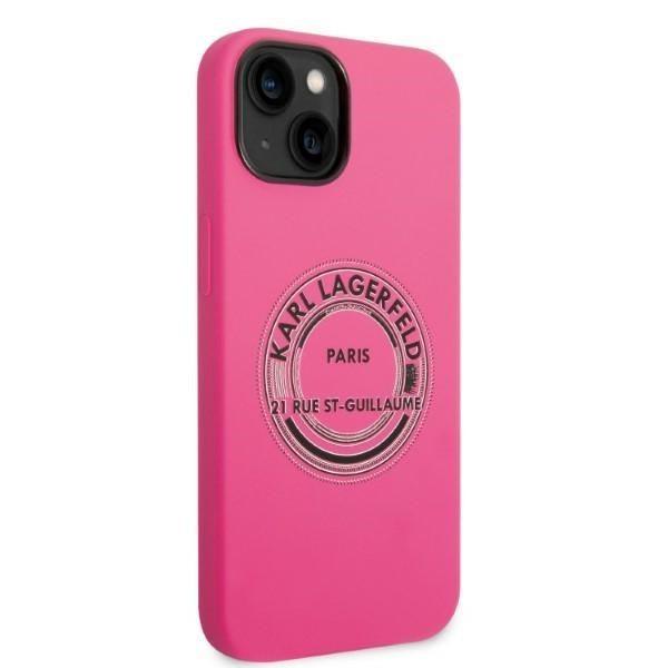 Capa para Apple iPhone 14 Plus, Karl Lagerfeld, Silicone RSG, Rosa