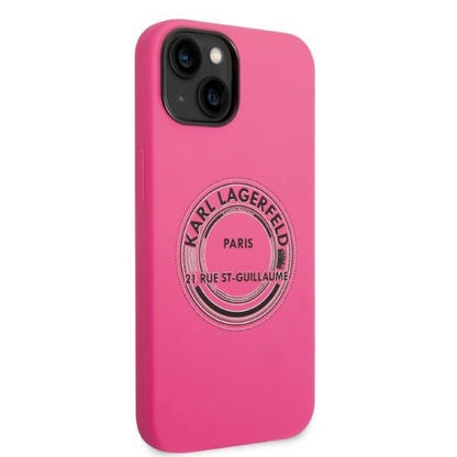 Capa para Apple iPhone 14 Plus, Karl Lagerfeld, Silicone RSG, Rosa