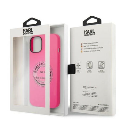 Capa para Apple iPhone 14 Plus, Karl Lagerfeld, Silicone RSG, Rosa