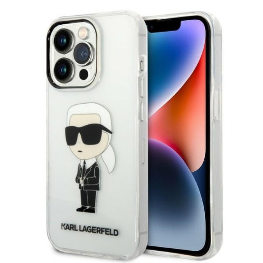 Capa para Apple iPhone 14 Pro, Karl Lagerfeld, IML Ikonik NFT, Transparente