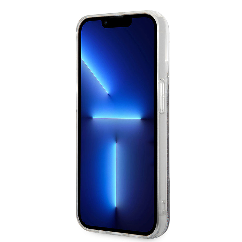 Capa para Apple iPhone 14 Pro, Karl Lagerfeld, Liquid Glitter Monogram, Preta