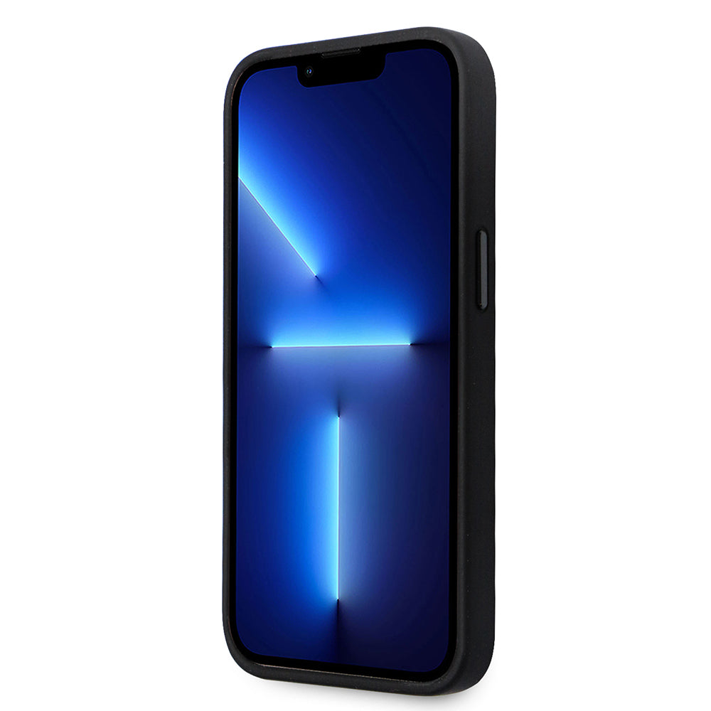 Capa para Apple iPhone 14 Pro, Karl Lagerfeld, Silicone Ikonik Karl Metal, Preta