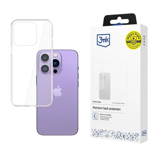 Capa para Apple iPhone 14 Pro Max, 3MK, Armor, Transparente