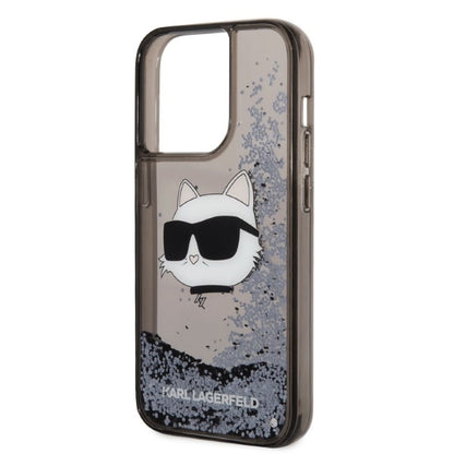 Capa para Apple iPhone 14 Pro Max, Karl Lagerfeld, Glitter Choupette's Head, Preta