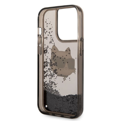 Capa para Apple iPhone 14 Pro Max, Karl Lagerfeld, Glitter Choupette's Head, Preta