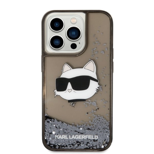 Capa para Apple iPhone 14 Pro Max, Karl Lagerfeld, Glitter Choupette's Head, Preta