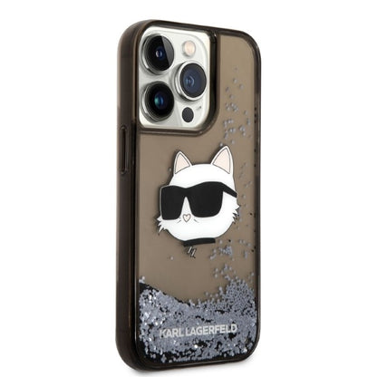 Capa para Apple iPhone 14 Pro Max, Karl Lagerfeld, Glitter Choupette's Head, Preta