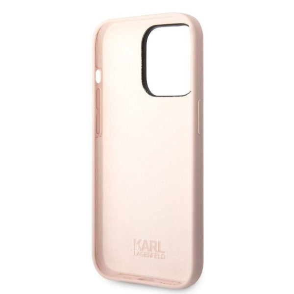 Capa para Apple iPhone 14 Pro Max, Karl Lagerfeld, Silicone Ikonik NFT, Rosa