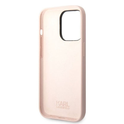 Capa para Apple iPhone 14 Pro Max, Karl Lagerfeld, Silicone Ikonik NFT, Rosa