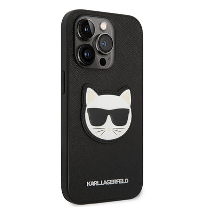 Capa para Apple iPhone 14 Pro Max, Karl Lagerfeld, Saffiano Choupette's Head, Preta