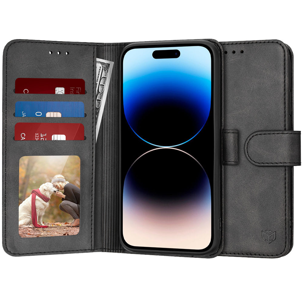 Capa para Apple iPhone 14 Pro, Techsuit, Diary Book, Preta