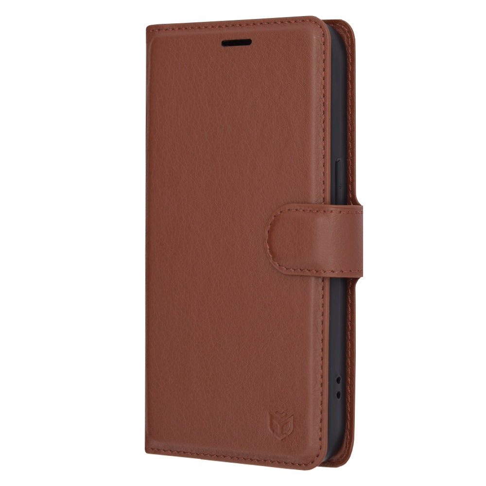 Capa para Apple iPhone 14 Pro, Techsuit, Leather Folio, Castanha