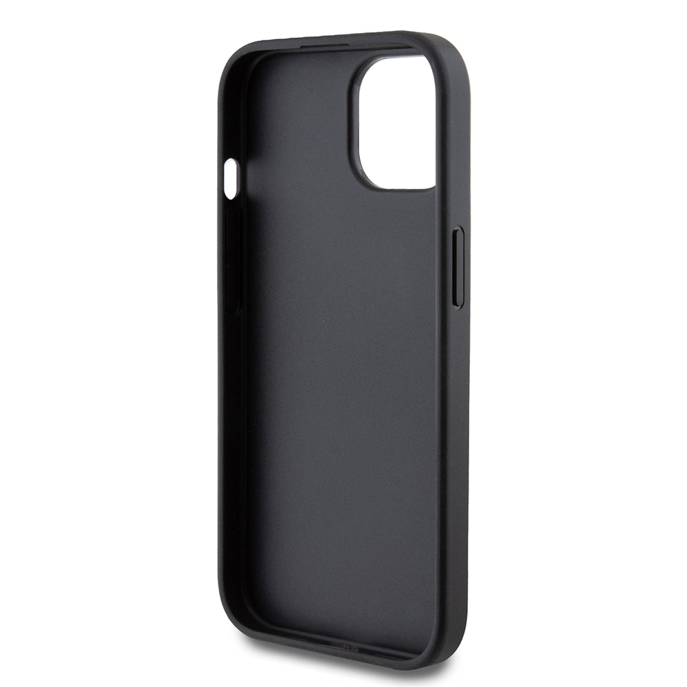 Capa para Apple iPhone 15, Guess, 4G Metal Gold Logo, Cinza