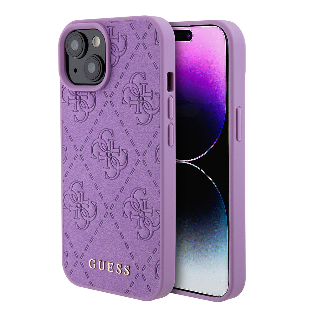 Capa para Apple iPhone 15, Guess, 4G Estampado, Lilás Claro
