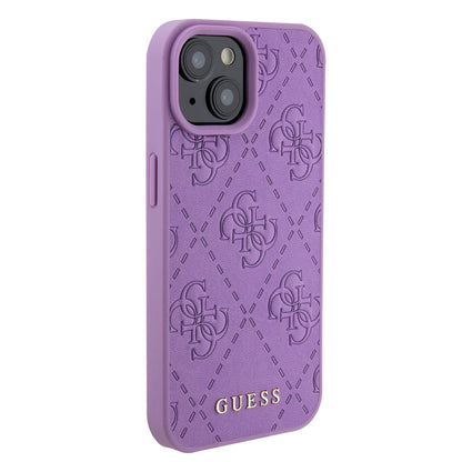 Capa para Apple iPhone 15, Guess, 4G Estampado, Lilás Claro