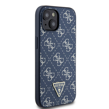 Capa para Apple iPhone 15, Guess, 4G Triangle Logo, Azul