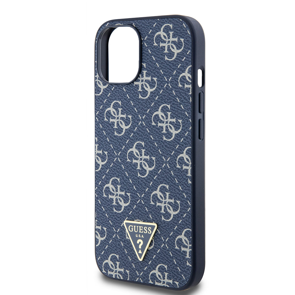 Capa para Apple iPhone 15, Guess, 4G Triangle Logo, Azul