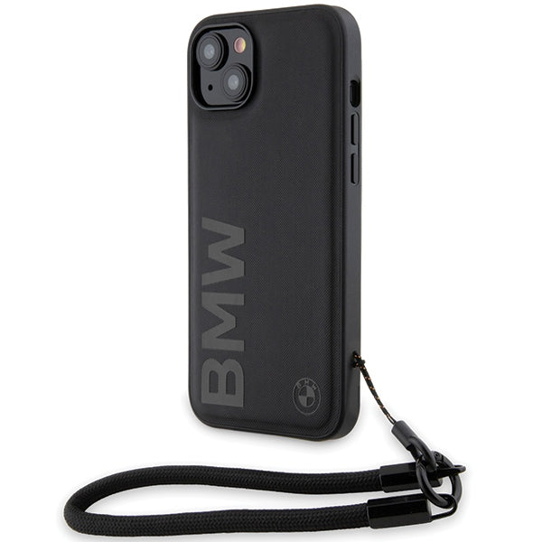 Capa para Apple iPhone 15 Plus, BMW, Signature Wordmark Cord, Preta