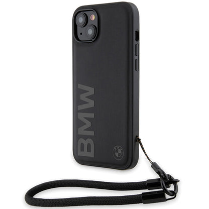Capa para Apple iPhone 15 Plus, BMW, Signature Wordmark Cord, Preta