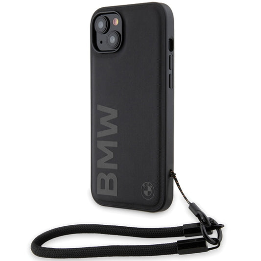 Case for Apple iPhone 15 Plus, BMW, Signature Wordmark Cord, Black